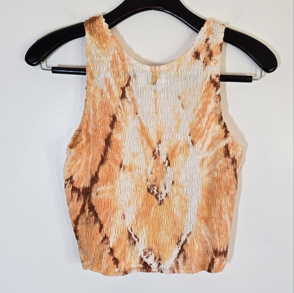 S/W/F Shirred Singlet Cropped Sleeveless Top In Castle Small - Picture 5 of 8